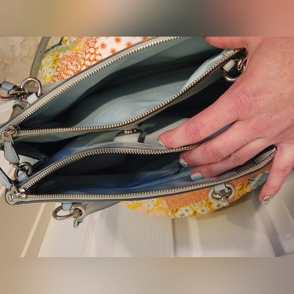 Coach Mint Green Crossgrain Leather Small Christie Satchel Shoulder Bag (F33637) - Picture 10 of 15